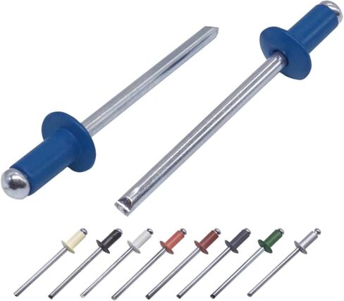 (Pack of 100) Painted Blind Rivets 5/32" x 5/16" (4.0 x 8 mm), Dome Head, DIN 7337, Aluminium Rivets and Steel Mandrel, Pop Rivets, Light Ivory RAL 1015 in Saudi Arabia