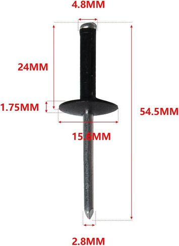 50 Pcs Aluminum Fender Flare Extension Rivet Clips Compatible with Jeep Wrangler JL JLU JT, Nylon Grip and Aluminum Mandrel in Saudi Arabia