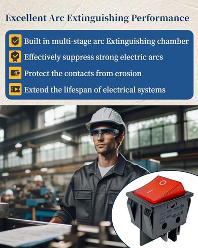 RS606 Rocker Switch Fits for LECI 16A 250V T105/55LECI 2Position 4Pin in Kuwait