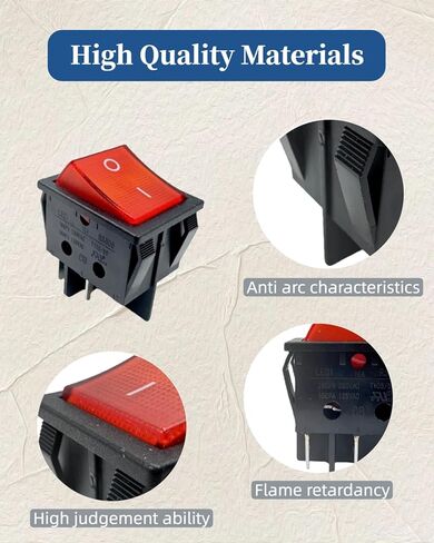 RS606 Rocker Switch Fits for LECI 16A 250V T105/55LECI 2Position 4Pin in Kuwait