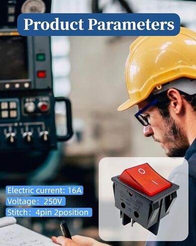 RS606 Rocker Switch Fits for LECI 16A 250V T105/55LECI 2Position 4Pin in Kuwait