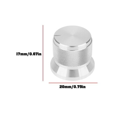 SING F LTD 5Pcs Aluminum Knob 20x17mm Suitable for 6mm D-Type Shaft Potentiometer Silver in Saudi Arabia