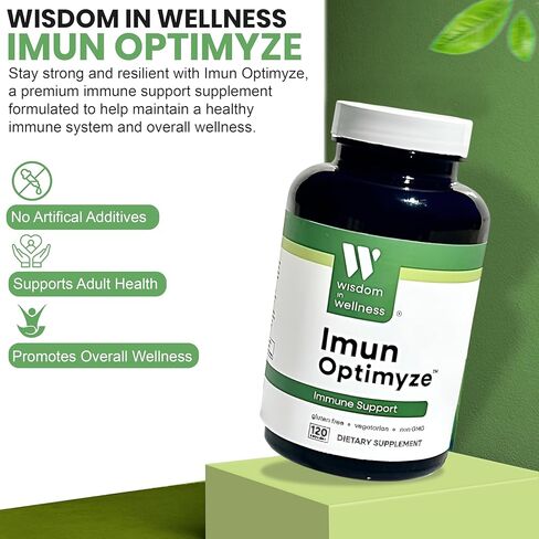 Wisdom in Wellness Imun Optimyze – Immune System Support Supplement – 120 Capsules – Immune Balance Complex with Multivitamins – Daily Immune Boost for Adults – Gluten Free, Non-GMO Supplement in Saudi Arabia