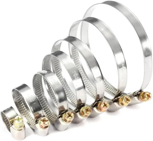 Clamps,Hose Clamps, 5 Pcs/set Adjustable Hose Clamps Stainless Steel For Pipes in Saudi Arabia