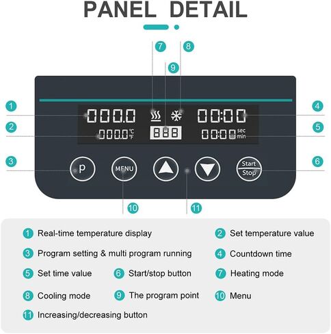 حاضنة حمام جافة صغيرة، 4 وحدات للتدفئة والتبريد في المختبر، 0.2/0.5/1.5/2 مل من أنابيب الطرد المركزي وحمام مائي، 9 إعدادات برامج للتحكم الحراري، للتجربة المعملية in Kuwait