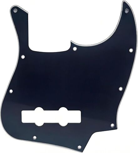 4 String Jazz Bass Pickguard - 10 Hole Scratch Plate Compatible with USA/Mexico Fender Standard Jazz Bass (White Pearl) in Saudi Arabia
