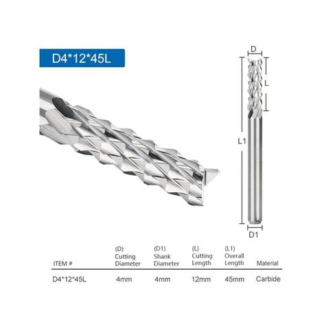 D6x52x80L شانك الذرة نهاية مطحنة CNC راوتر بت PCB آلة طحن أداة BHBHCPZGR in Kuwait