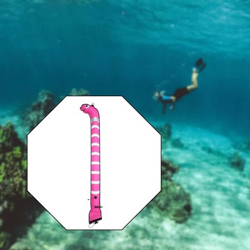 Surface Marker Buoy (SMB) - Inflatable Dive Tube for Snorkeling & Scuba - Highly Visible Safety Signal- Pink Length 1.5M in Saudi Arabia