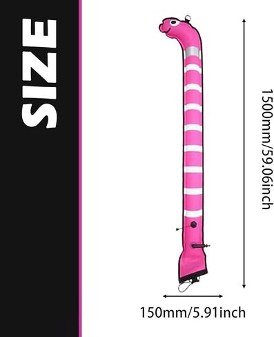 Surface Marker Buoy (SMB) - Inflatable Dive Tube for Snorkeling & Scuba - Highly Visible Safety Signal- Pink Length 1.5M in Saudi Arabia