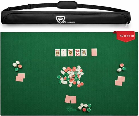 5mm Game Game Mat 36 × 48 بوصة ، Mahjong Mat for Table مع حقيبة حمل ، Neoprene Playmat ، غطاء طاولة لألعاب الطاولة ، البلاط ، البوكر ، آر بي جي والدومينو - الأزرق in Kuwait