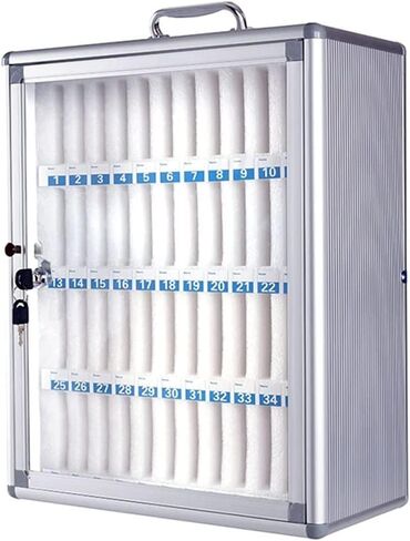 Cell Phone Storage Cabinet 12/24/36/48/60 Slots Lockable Wall Mounting Phone Storage Box Organizer for Classroom Factory,36 in Kuwait