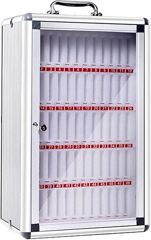 Cell Phone Cabinet Aluminum Alloy 6/12/24/36/48/60 Slots Cell Phone Storage Cabinet with Handle Lock for School Factory Examination,36 in Kuwait