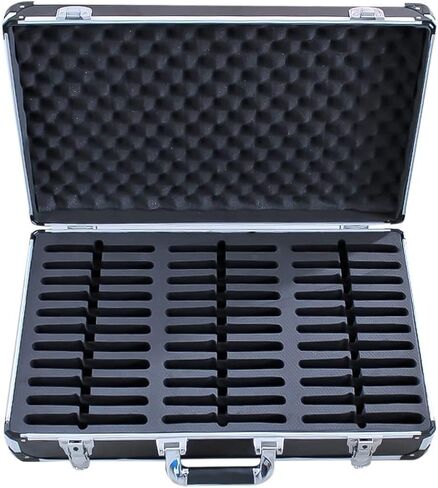 Aluminum Alloy 70 Slots Portable Cell Phone Storage Cabinet, Mobile Phone Storage Box, with Soft Inner, for School Examination Work Factory Camping,Onecolor-33 in Kuwait