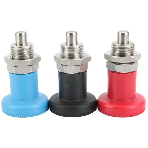 QX216 Index Plunger M16 Reset Type/Self-Locking Retractable Fixing Pin 1Pcs(Balck-QX216-CK) in Saudi Arabia