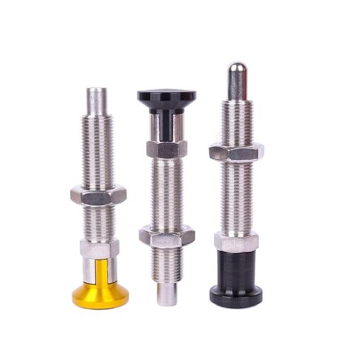 VEICHU Black/Gold Aluminum Knobs Stainless Steel Detent Pin Spring Index Bolts M16 Long Thread Indexing Plungers with Lock-Nut 1Pcs(Gold-VCN244-BNK-M16) in Kuwait