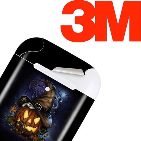 Skinit Decal Audio Skin Compatible with Apple AirPods with Lightning Charging Case - Sarah Richter Halloween Cat and Jack O Lantern Pumpkin by Sarah Richter Design in Saudi Arabia