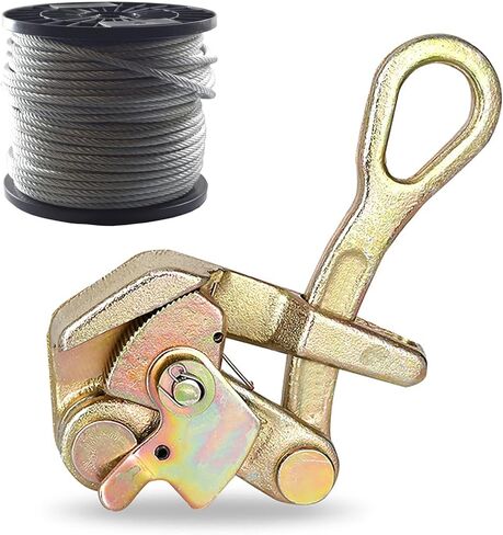Steel Rope Jaw Puller 1T Carbon Steel Wire Gripper, High Hardness Tensioner Tool for Construction Clamp Multifunctional Pulling Tightening in Saudi Arabia