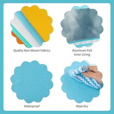 25 قطعة من أكياس الطعام المعزولة مقاس 9.2 × 9 × 5.9 بوصة، حقيبة غداء معزولة للاستعمال مرة واحدة، أكياس تبريد غداء حرارية للأطعمة الساخنة والباردة والقهوة والشاي بالحليب وتوصيل الطعام وتقديم الطعام في المطاعم والبقالة (5 ألوان) in Kuwait