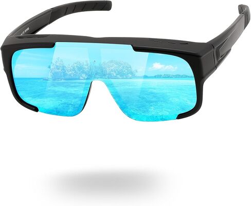 FEISEDY Polarized Fit Over Glasses Sunglasses for Men Women, Sports Wrap Around for Driving Cycling Fishing B0315 in Saudi Arabia