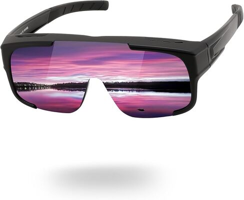 FEISEDY Polarized Fit Over Glasses Sunglasses for Men Women, Sports Wrap Around for Driving Cycling Fishing B0315 in Saudi Arabia