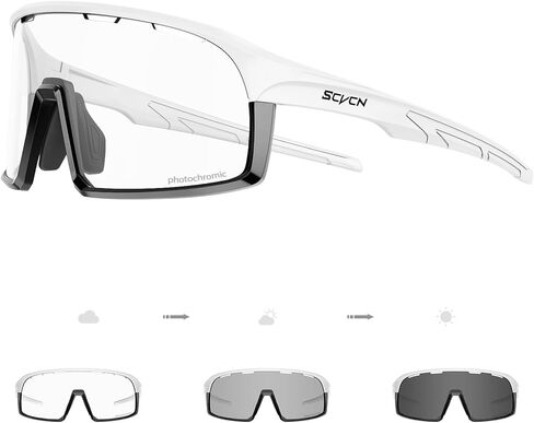 نظارات SCVCN فوتوكروميك لركوب الدراجات نظارات شمسية رياضية شفافة MTB BMX للرجال والنساء والجري والقيادة S145 in Kuwait