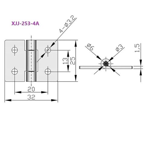 253-4A Stainless Steel Ammeter Control Box Distribution Box Door Hinge Switch Cabinet Hinge Equipment Control Box Hinge 1Pcs in Saudi Arabia