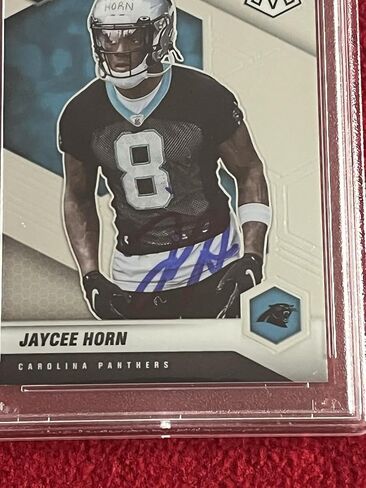 PANTHERS JAYCEE HORN 2021 Panini Mosaic Prizm بطاقة المبتدئين الموقعة PSA 84930591 - بطاقات المبتدئين الموقعة على كرة القدم in Saudi Arabia