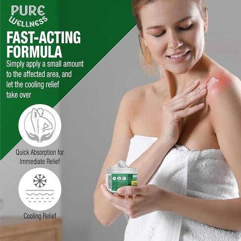 كريم القنب العافية النقي بقوة قصوى 100.000 مجم مع MSM وزهرة الأرنيكا وحبوب لقاح النحل - 4 أونصة، يدعم تخفيف وتهدئة المفاصل والعضلات والكتف والظهر والركبة والأعصاب - عبوة واحدة in Kuwait