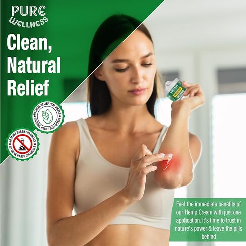 كريم القنب العافية النقي بقوة قصوى 100.000 مجم مع MSM وزهرة الأرنيكا وحبوب لقاح النحل - 4 أونصة، يدعم تخفيف وتهدئة المفاصل والعضلات والكتف والظهر والركبة والأعصاب - عبوة واحدة in Kuwait