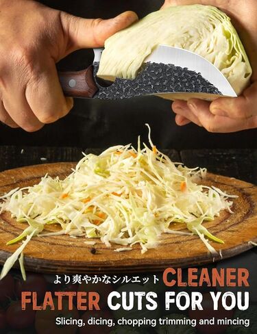 سكين هوسك فايكنغ، سكين الجزار الياباني لقطع اللحوم، سكاكين تقطيع يدوية بمقبض خشبي مريح، سكاكين الشيف اليابانية المصنوعة من الفولاذ عالي الكربون للتخييم والشواء والسكاكين لهدايا الرجال in Kuwait