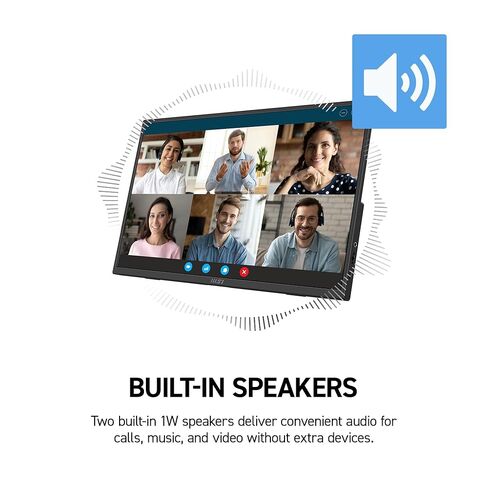 MSI Pro MP161 E2 Portable Monitor, 15.6" FHD IPS 1080p, USB Type-C, Mini-HDMI, Built-in Speakers, Perfect for PC, Mac, PS5, PS4, Xbox, Mobile, Metal Gray in Kuwait