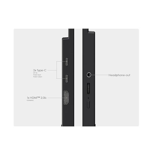 MSI Pro MP161 E2 Portable Monitor, 15.6" FHD IPS 1080p, USB Type-C, Mini-HDMI, Built-in Speakers, Perfect for PC, Mac, PS5, PS4, Xbox, Mobile, Metal Gray in Kuwait