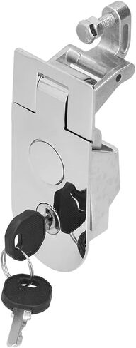 Tbest RV Door Lock Compression Latch Powder Coated Zinc Alloy Antirust Hand Operated Key Locking Secure Push Type Design for Motorhome Yacht Chrome Plated in Saudi Arabia