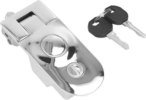 Tbest RV Door Lock Compression Latch Powder Coated Zinc Alloy Antirust Hand Operated Key Locking Secure Push Type Design for Motorhome Yacht Chrome Plated in Saudi Arabia