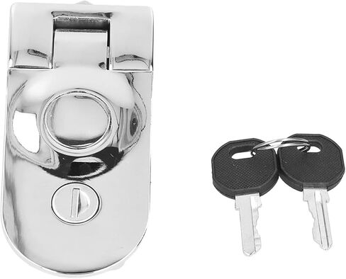 Tbest RV Door Lock Compression Latch Powder Coated Zinc Alloy Antirust Hand Operated Key Locking Secure Push Type Design for Motorhome Yacht Chrome Plated in Saudi Arabia