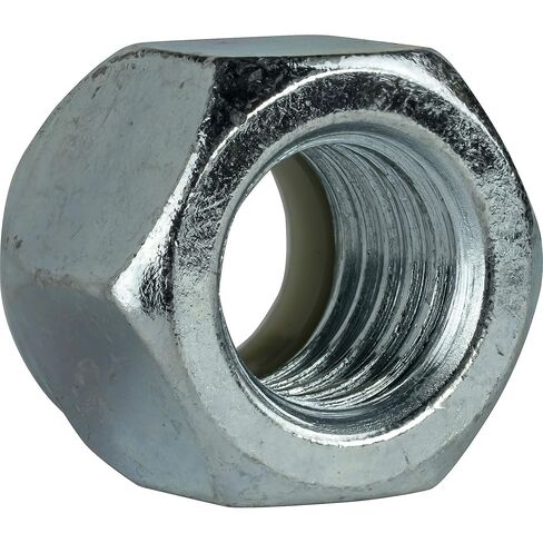 صواميل قفل سداسية من النايلون من Fastenere مقاس 1-1/2"-12 من الفولاذ المطلي بالزنك من الدرجة 2، لمسة نهائية شفافة، مقاومة للاهتزاز، صواميل متينة للتثبيت الآمن، صامولة القفل، (عبوة واحدة) in Kuwait