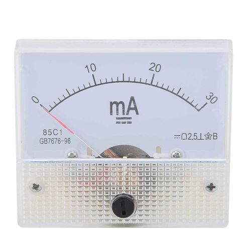 ZJchao مقياس التيار الكهربائي، مقياس التيار الكهربائي DC 85C1 DC 0-30MA أمبير مقياس هيكل بسيط لاختبار الدوائر in Saudi Arabia