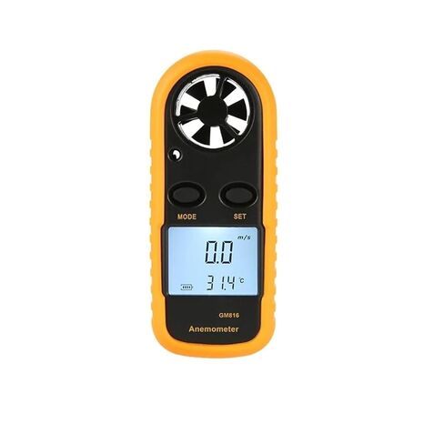 أجهزة قياس سرعة الرياح الرقمية GM816 GM8908 مقياس شدة الريح للجيب مقياس سرعة الرياح 30 متر/الثانية (65 ميل في الساعة)(GM816) in Kuwait