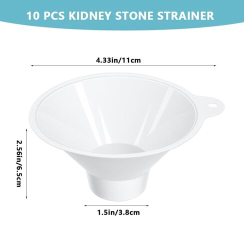 10 Pcs Calculi Strainer Kidney Stone Collector Funnel with Mesh Screen Filters Urine Strainer for Pee Straining for Analysis Testing in Kuwait