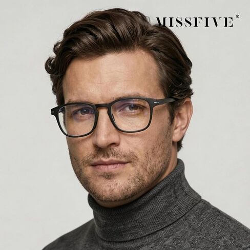 Missfive 2Pack Versatile Progressive Multifocus Reading Glasses Men, Anti-Blue Light Computer Readers, Durable Spring Hinge in Saudi Arabia
