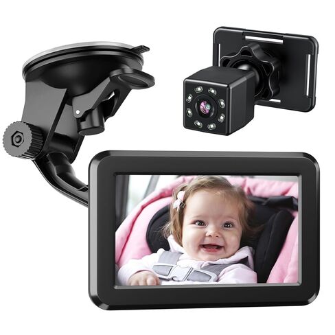 Itomoro Baby Car Mirror ، كاميرا سيارة للمقعد الخلفي مع عرض وظيفة HD Light Vision ، قوس مصاصة قابلة لإعادة الاستخدام ، منظر واسع ، أخف سجائر 12 فولت ، مراقبة تحرك الطفل بسهولة in Kuwait