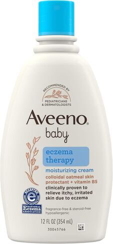 Aveeno Baby Eczema Therapy Cream ، Dreamizing Cream ، Proloidal Poatmeal & Vitamin B5 ، Cream Baby Eczema للجلد الجاف ، الحكة ، المهيجة بسبب الأكزيما ، الخالية من البارابين والستيرويد ، 7.3 أونصة in Kuwait