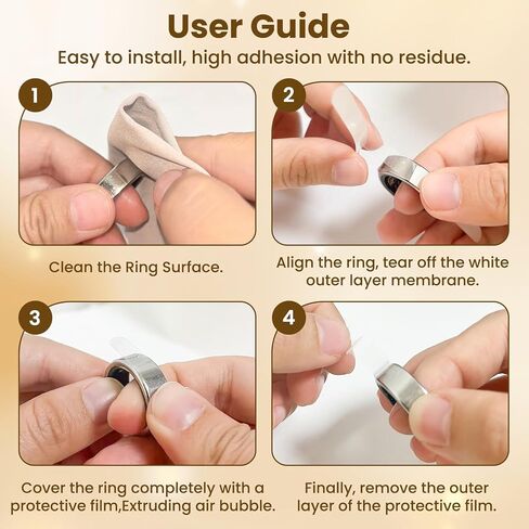10 Pack Ultra Thin Invisible Protector Compatible with RingConn Gen 2, Gen 2 Air Smart Ring, Full-Cover Wrap Scratch-Resistant Film Skin, for RingConn Accessories (Size S for 6/7/8/9/10) in Saudi Arabia