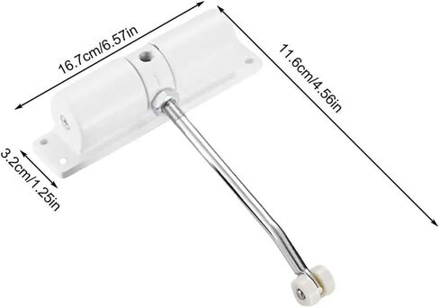 Garden Door Closer Self-Closing Hinges Gate Closers Soft Closing Spring-Loaded for Sheds Fences(White) in Saudi Arabia
