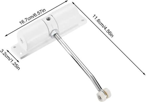 Garden Door Closer Self-Closing Hinges Gate Closers Soft Closing Spring-Loaded for Sheds Fences(White) in Saudi Arabia