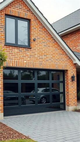 Soundproof Garage Doors Glass Panel Modern Sectional Remote Control Aluminum Frameless Glaze Door in Saudi Arabia