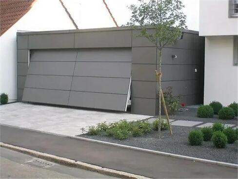 Soundproof Garage Doors Glass Panel Modern Sectional Remote Control Aluminum Frameless Glaze Door in Saudi Arabia