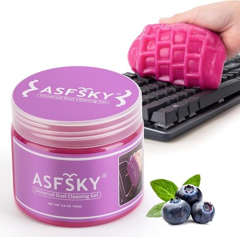 ASFSKY Car Puty Car Cleaning Gel منظف السيارة جل تفصيل أداة تنظيف الغبار المعجون للكمبيوتر اللوحي والكمبيوتر المحمول، وفتحات السيارة، والديكورات الداخلية للسيارة، والمنزل، والطابعات، ومعجون تنظيف الإلكترونيات، وشعر الحيوانات الأليفة in Kuwait
