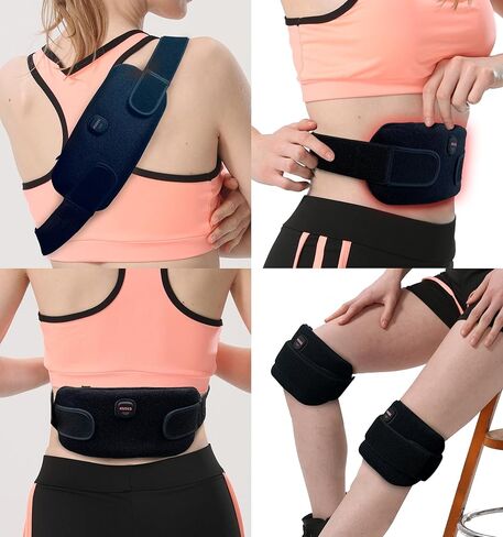 وسادة تدفئة كهربائية محمولة لفترة لاسلكية وسادة تدفئة لتشنجات الدورة الشهرية وتخفيف آلام الظهر فترة لاسلكية صغيرة قابلة لإعادة الشحن بطارية يمكن ارتداؤها تعمل ببطارية سوداء سفلية in Kuwait