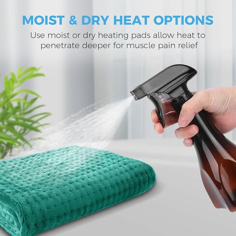 NOWWISH Heating Pad for Back, Period Cramps, Neck, Shoulder, Knee, 12x24 Inches Electric Throw with 6 Heat Settings, Timer and Auto Shut Off, Machine Washable, Birthday Gifts for Women, Green in Saudi Arabia